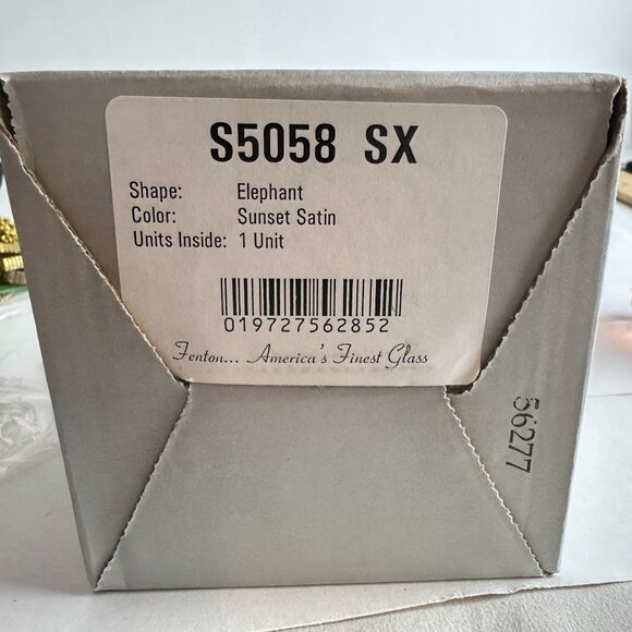 Fenton Iridescent Glass Elephant Sunset Satin Pink Figurine - Picture 7 of 7